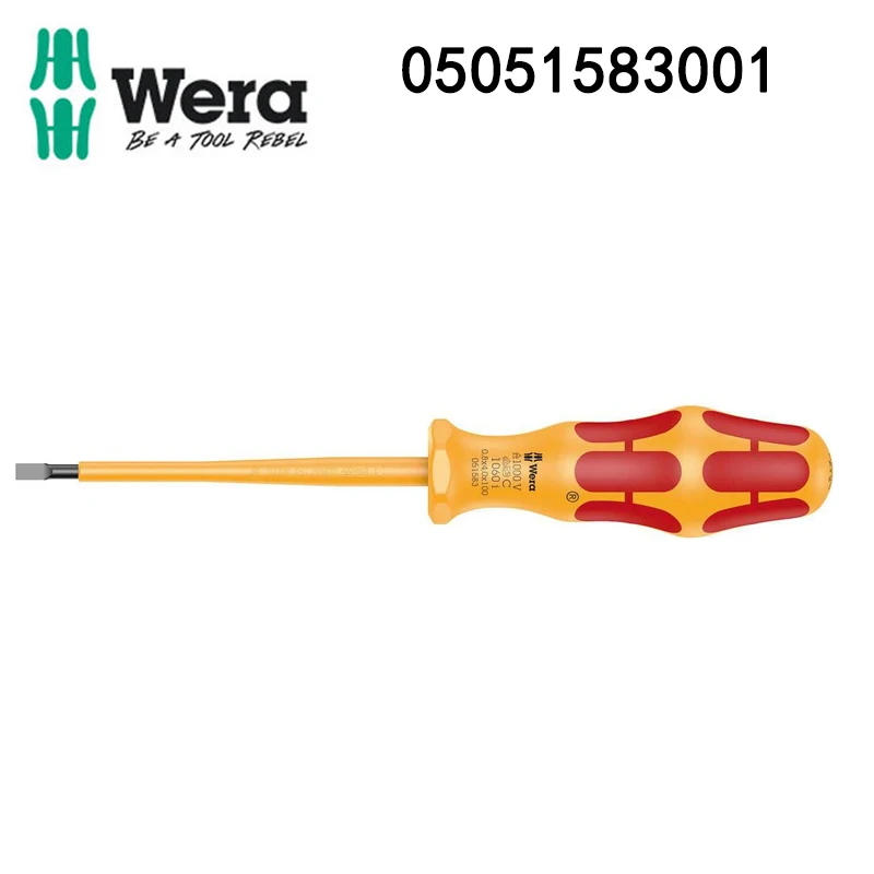 Wera 05051583001 1060  Insulated Kraft Paper Slot Screw DRVR