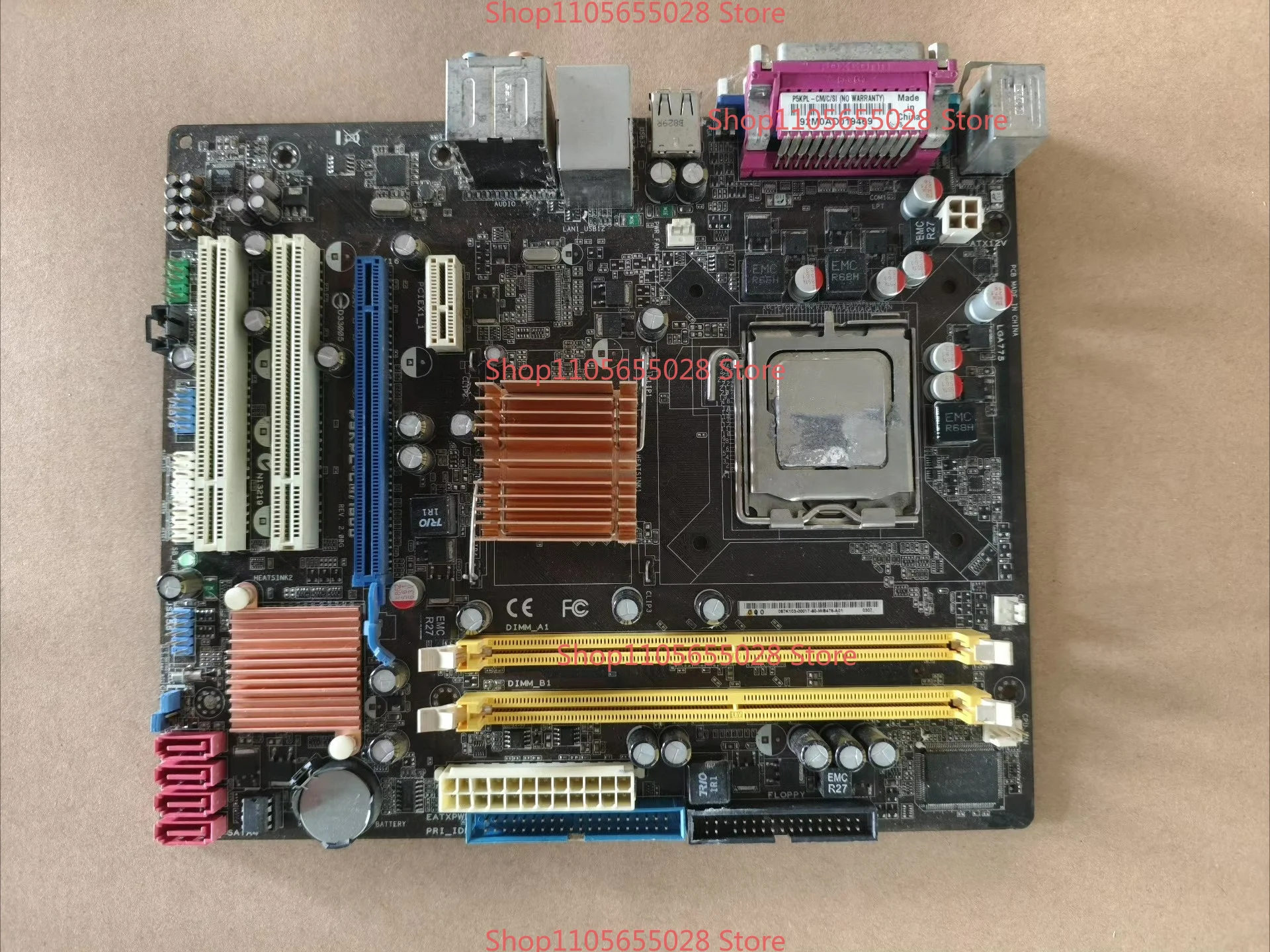For ASUS P5KPL-CM/160075 pin interface, support DDR2 memory dual channel PCI-E interface with SATA interface