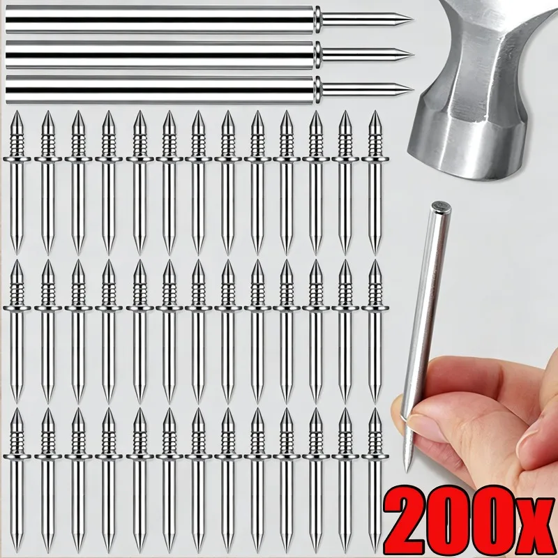 Skirting Board Nails Double Head Thread Seamless Nails Invisible Screw with Sleeve Wood Baseboard Nail Fastener for Furniture