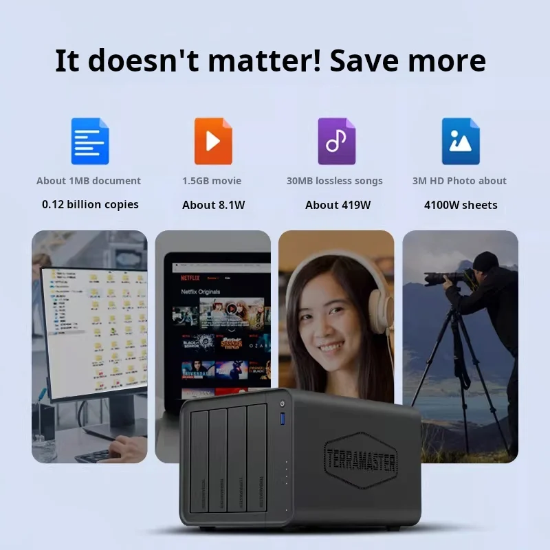 Tiwei Ma F4-425 4-drive NAS Home Network Storage Personal Cloud Expansion Network Disk Local Area Network Shared Storage Server
