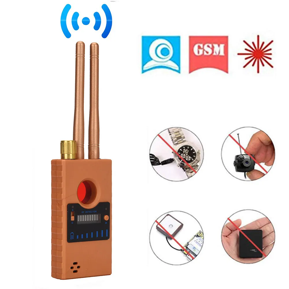 Anti Wiretapping RF Signal Detector GSM GPS Tracker Laser Scanner Wireless Hidden Camera Lens Finder Anti Candid Cameras Detects