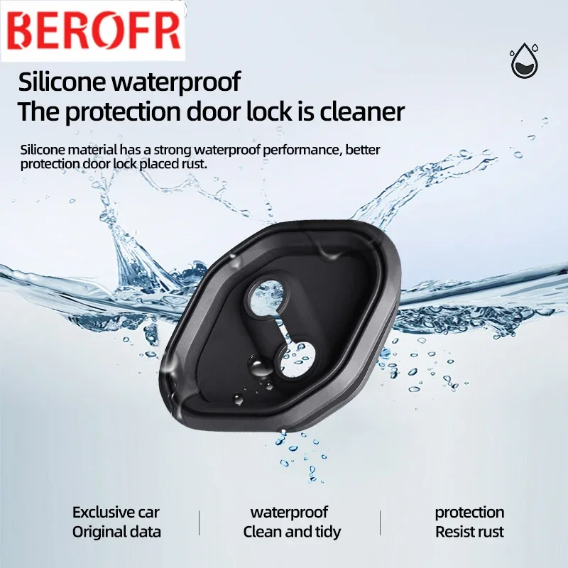 4pcs Absorber Silicone Car Door Lock Buckle Anti-collision Protective Cover for Toyota RAV4 2013-2022 Camry Vios C-HR CHR 2022