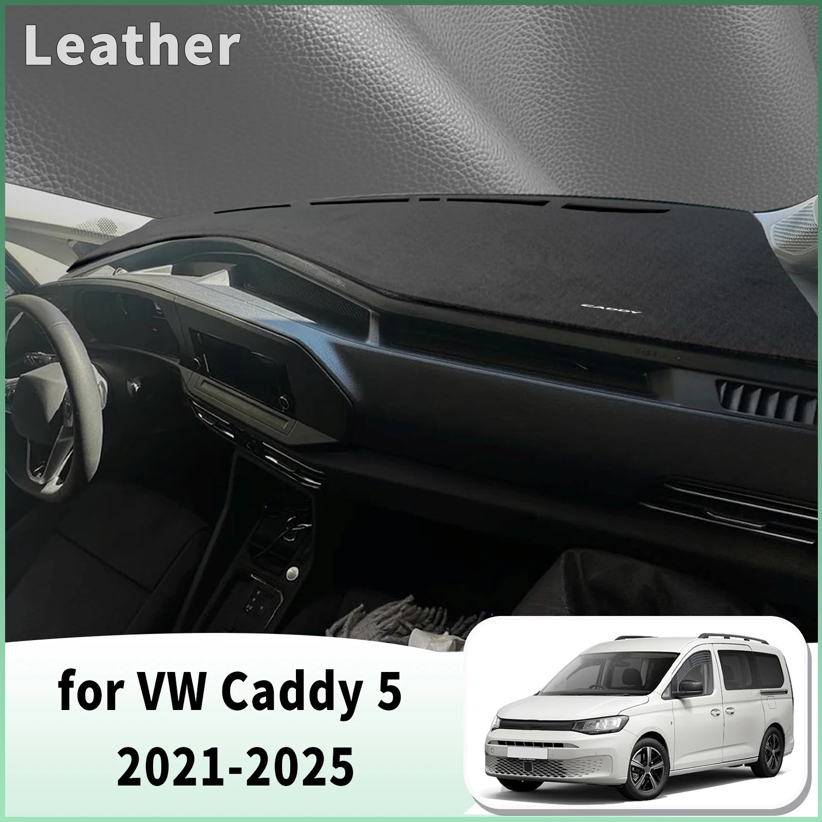 for VW Caddy 5 2021 2022-2025 ​​Dash Mat Dashboard Cover Dashmat Universal Anti-Reflection Heat Insulation Sun Protection