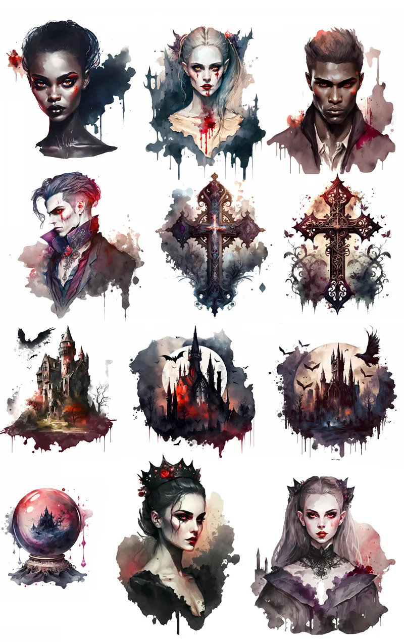 Vampire Werewolf Stickers Crafts And Scrapbooking stickers kids toys book Decorative sticker DIY Stationery