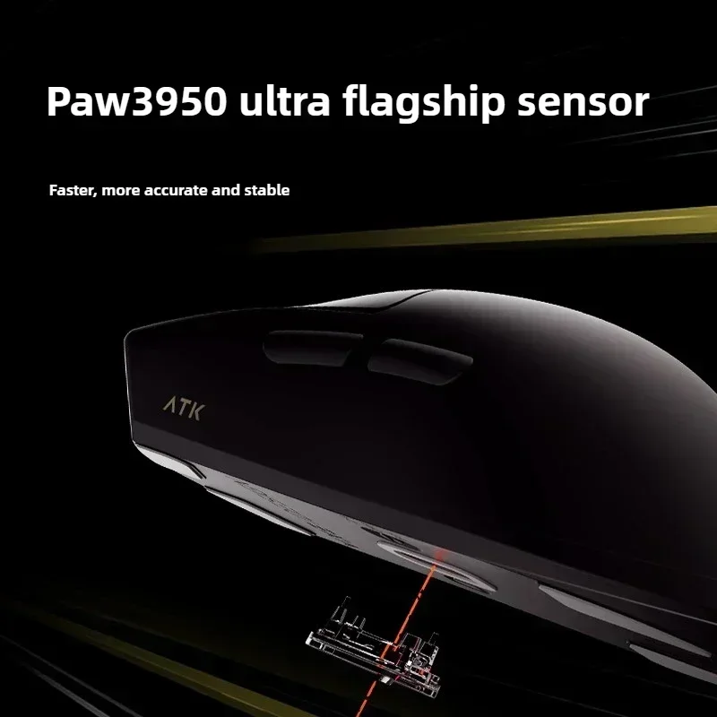 ATK X1 Ultimate Mouse 2.4g Wireless 8K Paw3950Ultra Lightweight Ergonomic FPS Gaming Mouse Custom Gamer Gift Office Mouse