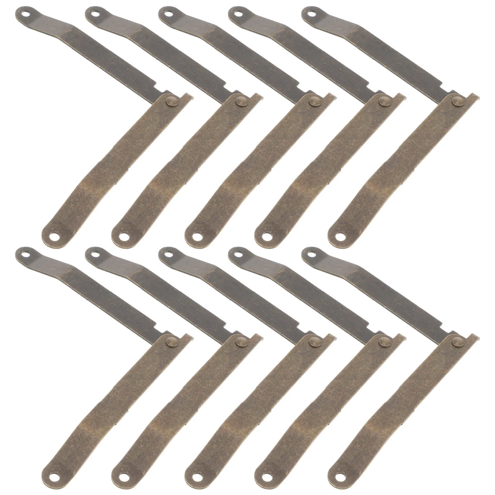 

Lid Support Hinges 1Set Vintage Lifters for Wooden Boxes Chests Hard to Break Rustproof DIY Installation Toy Box Hinges