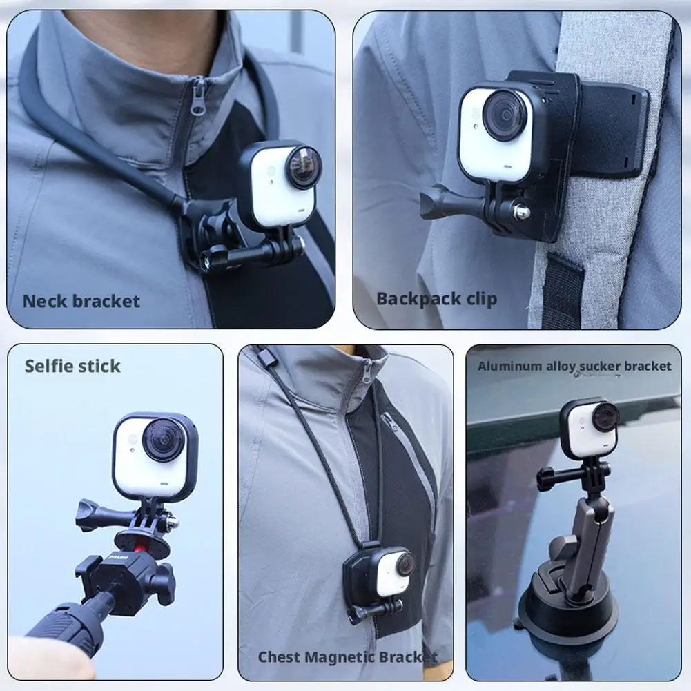 لـ insta GO Ultra حافظة واقية لحدود الجسم وكاميرا الإبهام وقفص الأرانب ومحول قاعدة الملحقات