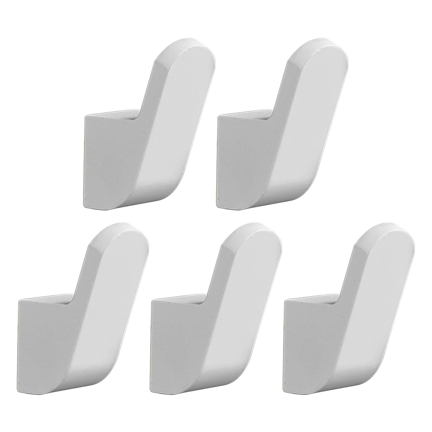 

Aluminium Alloy Clothes Bag Hanger Kitchen Storage Hooks Towel Hook for Bathroom Accessories Hooks White 5Pcs