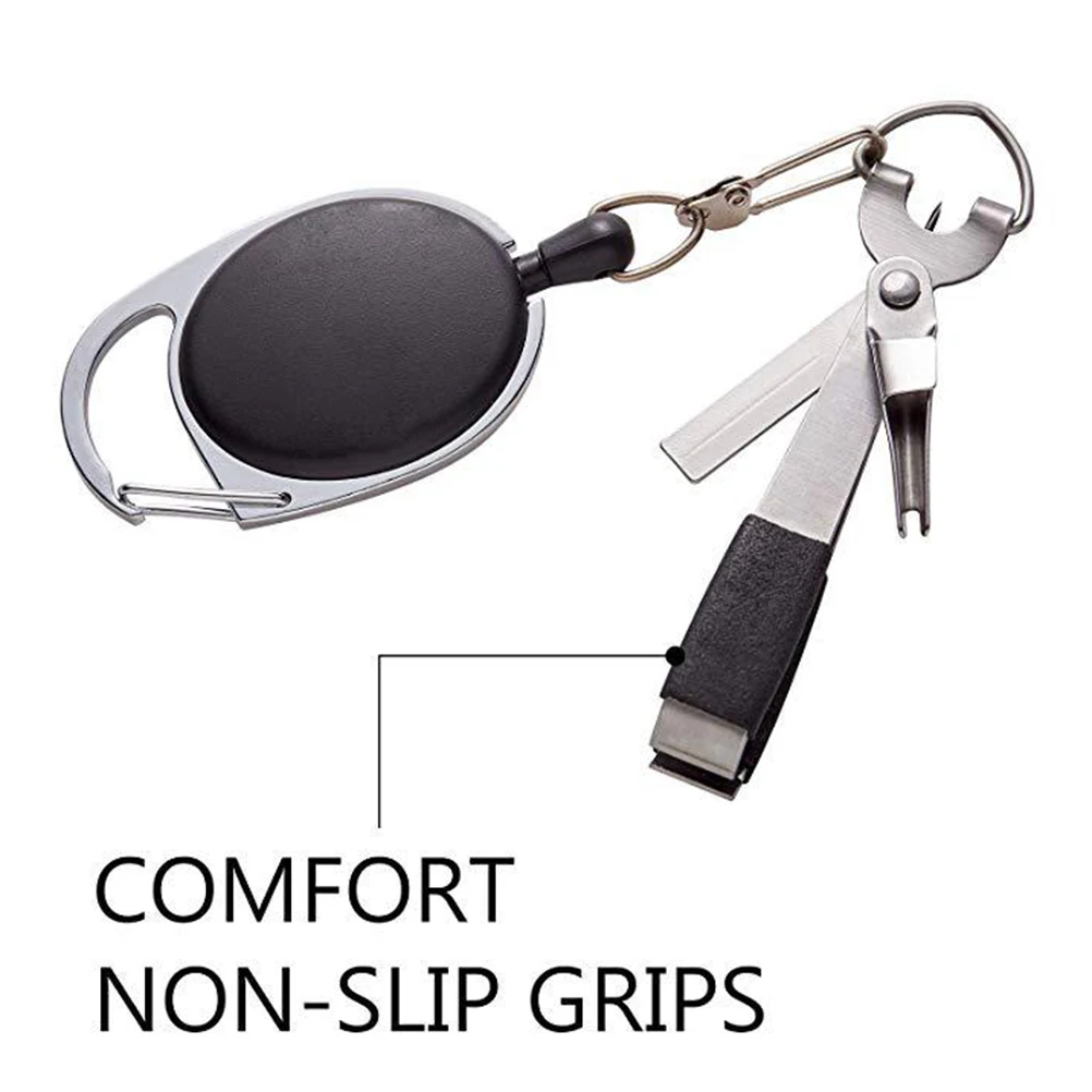 

Fishing Key Chain Set Mini Foldable Stainless Steel Pliers Tool for Enthusiasts Black Accessories Portable