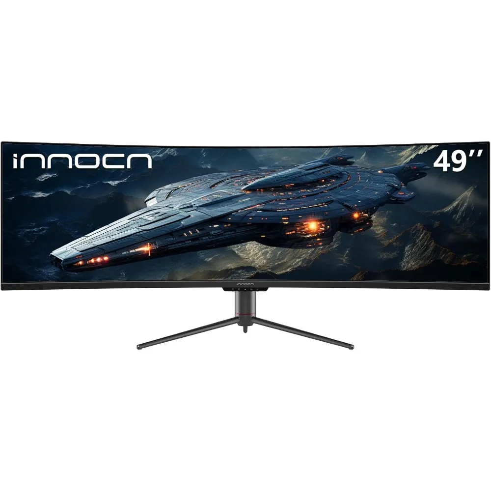 Monitor lengkung ultra-lebar untuk Gaming, Monitor komputer 120Hz 32:9 QHD 5120x1440P 49 ", R1800, 99% sRGB, HDR400