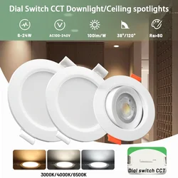 1-10pcs Led Surface Mounted Spot Downlight CCT 3000/4000/6500K Anti-glare Ceiling Lamp Foldable Spotlights for BedRoom Bathroom