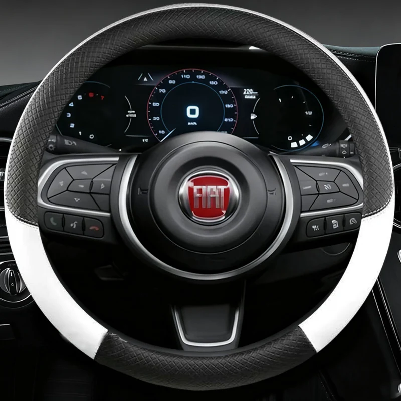 Car Steering Wheel Cover 38cm For Fiat Tipo Fullback Strada Toro Doblo Freemont Bravo Stilo Auto Accessories