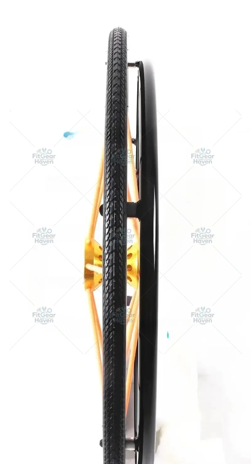 24 Inch Sports Wheelchair Rear Wheel Assembly, Quick Release Hub with Bearings