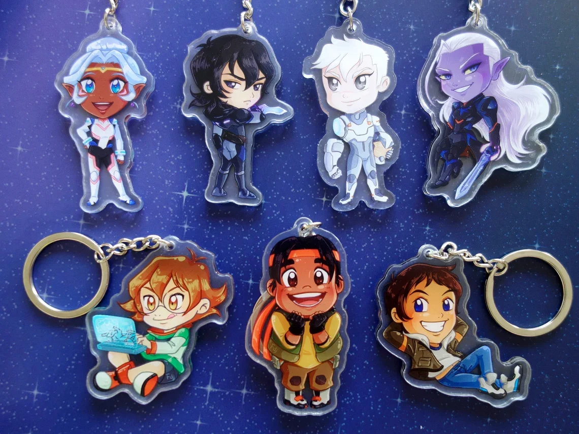Legendary Guardians of the Beast King Acrylic Keychain Pendant Cute Gift Shiro Keith Lance Pidge Hank Alola Rotor Anime