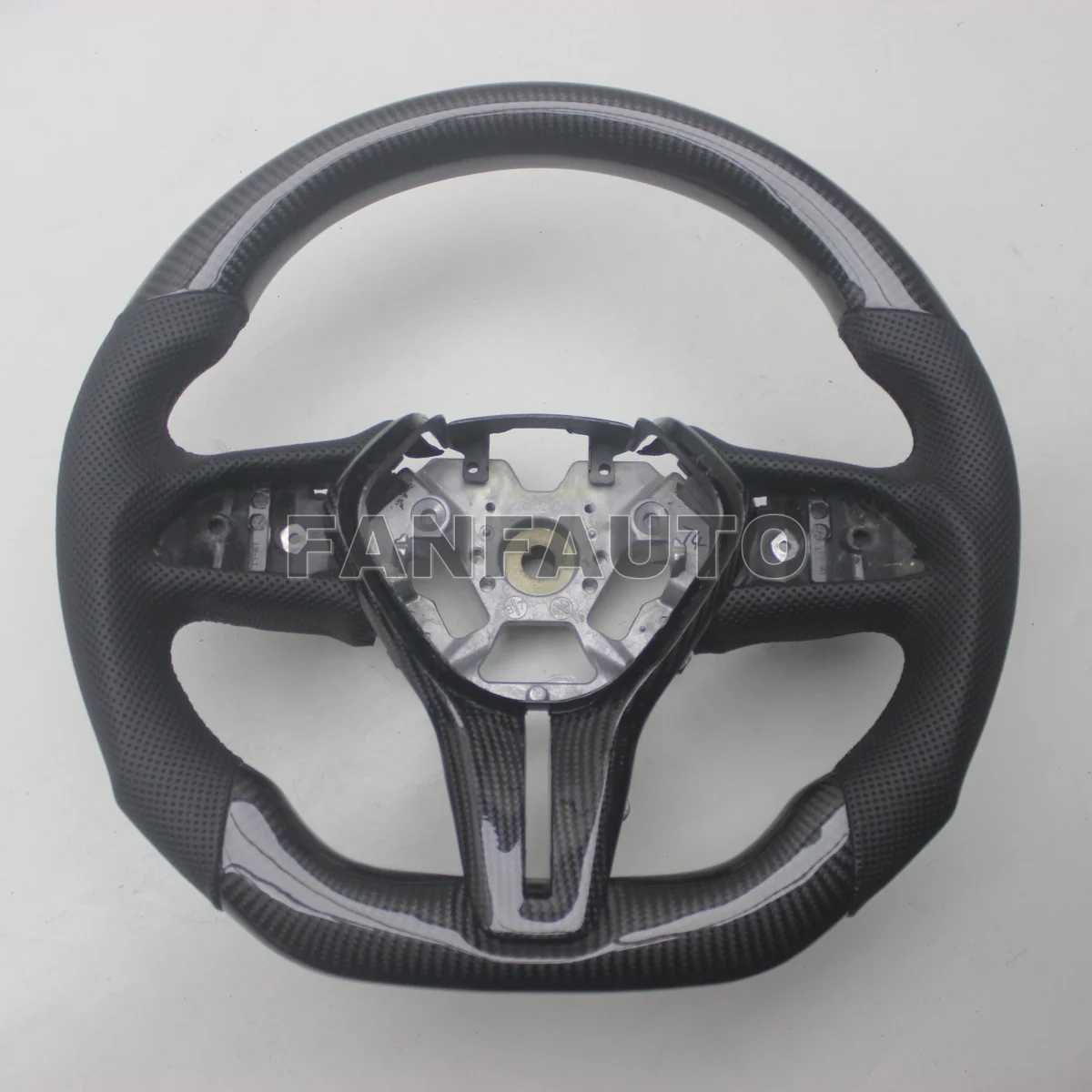Replacement D Shape for Infiniti Q50 Q50L QX50 QX55 Q60 Q60L Real Carbon Fiber Steering Wheel with Leather