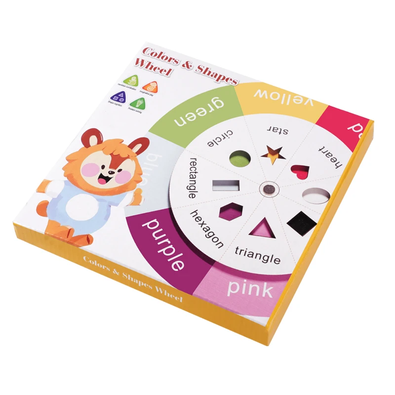 어린이 영어 회전판 게임 색상 인식 모양 맞추기 유치원 교구 조기 교육 계몽