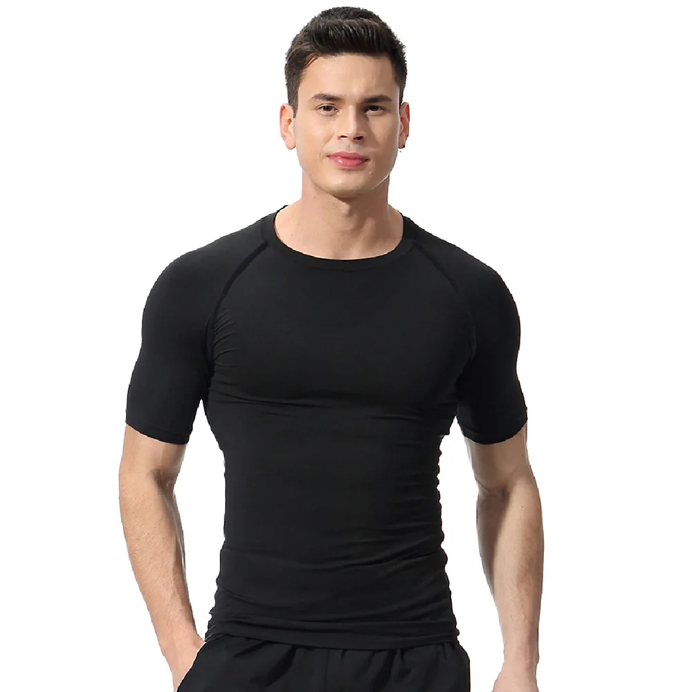 Bodybuilding Heren Gym T-Shirt Met Korte Mouwen Compressie Zomerdoek Hardloopsport Jogging Training Sportkleding Tops Tee Fitness