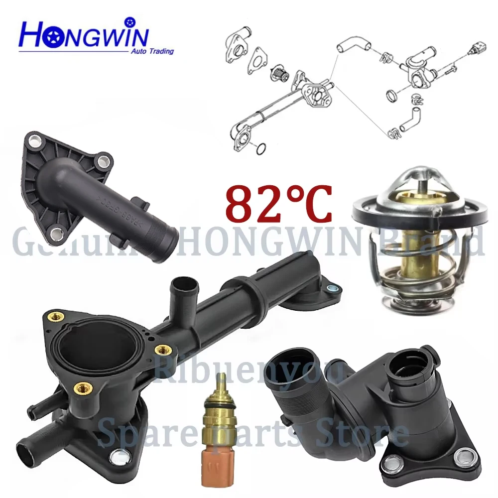 Coolant Thermostat Housing Water Outlet For Hyundai Atoz Amica Kia Picanto SA  25611-02502 25650-02501 25622-02501 25632-02566