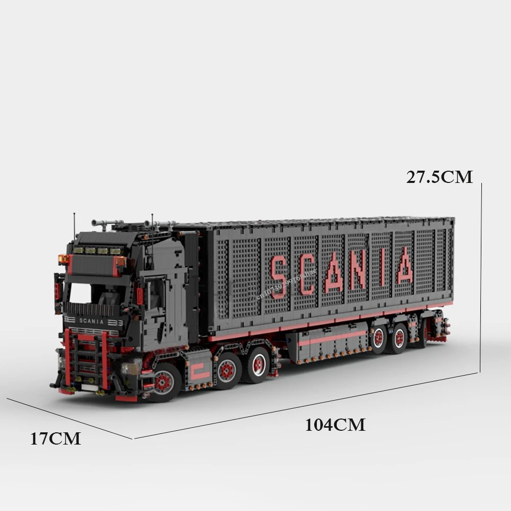 NEW MOC RC R 620 Engineering Container Truck and Trailer model DIY creative ideas Children Toys birthday Gift Technology Blocks