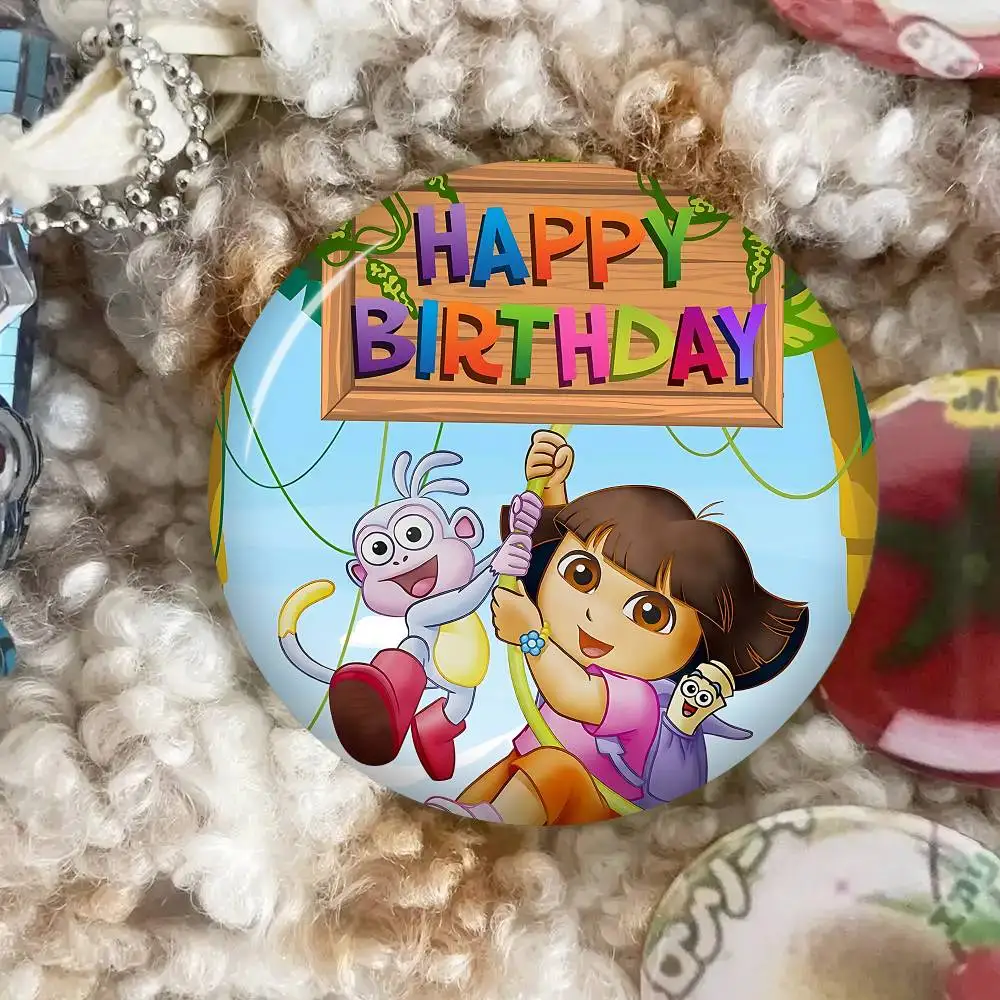TV D-Dora The Animation Explorer Customizable Soft Button Pin For Women Creative Jewelry Funny Badge Cartoon Lover Hat