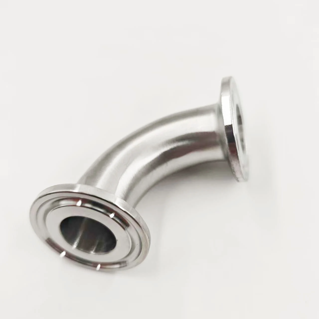 TC34 mm Tri-Clamp-Winkel aus Edelstahl 304, 3/4 Zoll Rohr, 90 Grad, polierter Innen- und Außenbereich, Sanitär – Detail 1