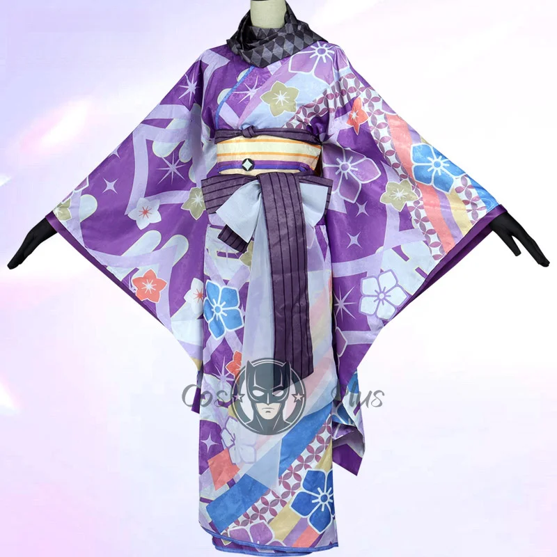 Akemi Homura-Disfraz de Cosplay, uniforme kimono estampado púrpura, Puella Magi Madoka Magica, disfraces de Halloween de Anime para adultos, juego para mujer
