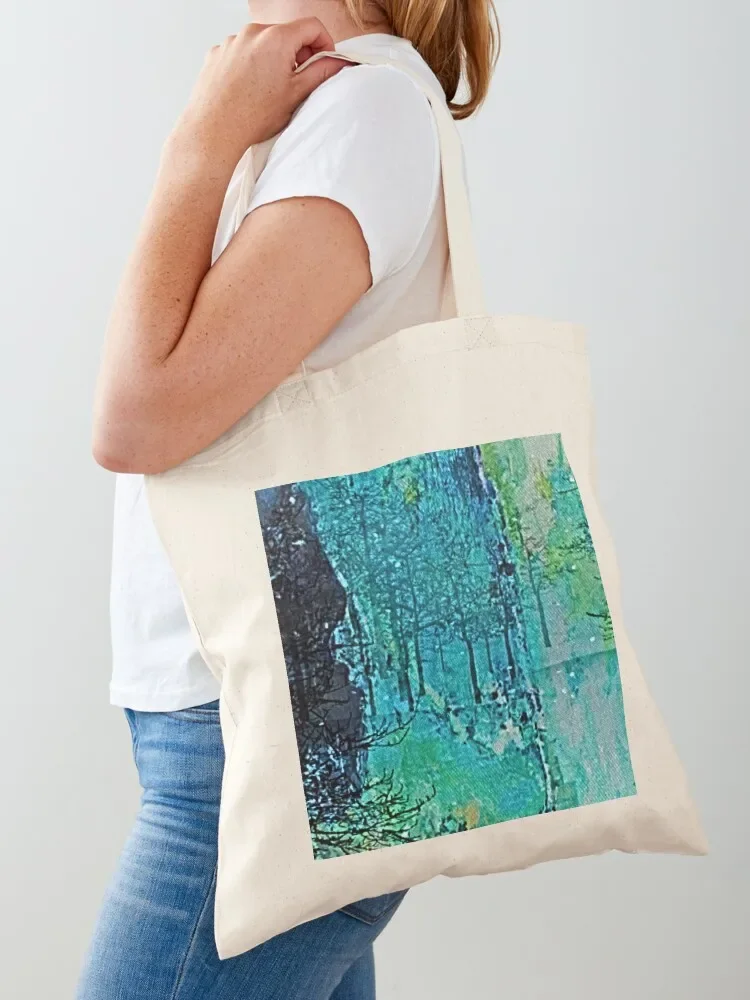 

Winter Trees Blue Tote Bag Shopper bag tote bag Cloth shopping