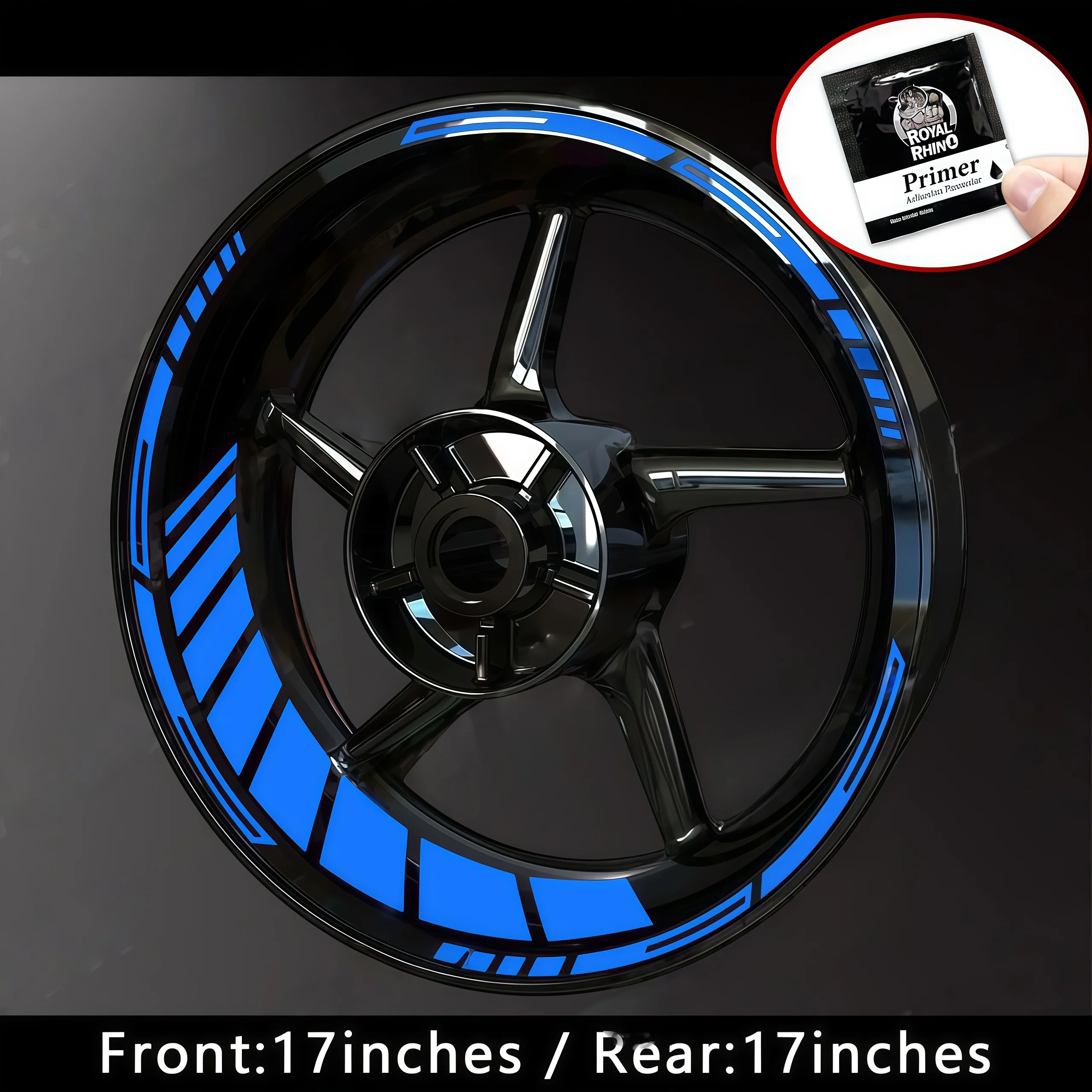 16 stks/vel voor 17in Motorfiets Hub Stickers Streep Waterdichte Vinyl Decals voor YAMAHA Honda Kawasaki Suzuki BMW KTM Triumph