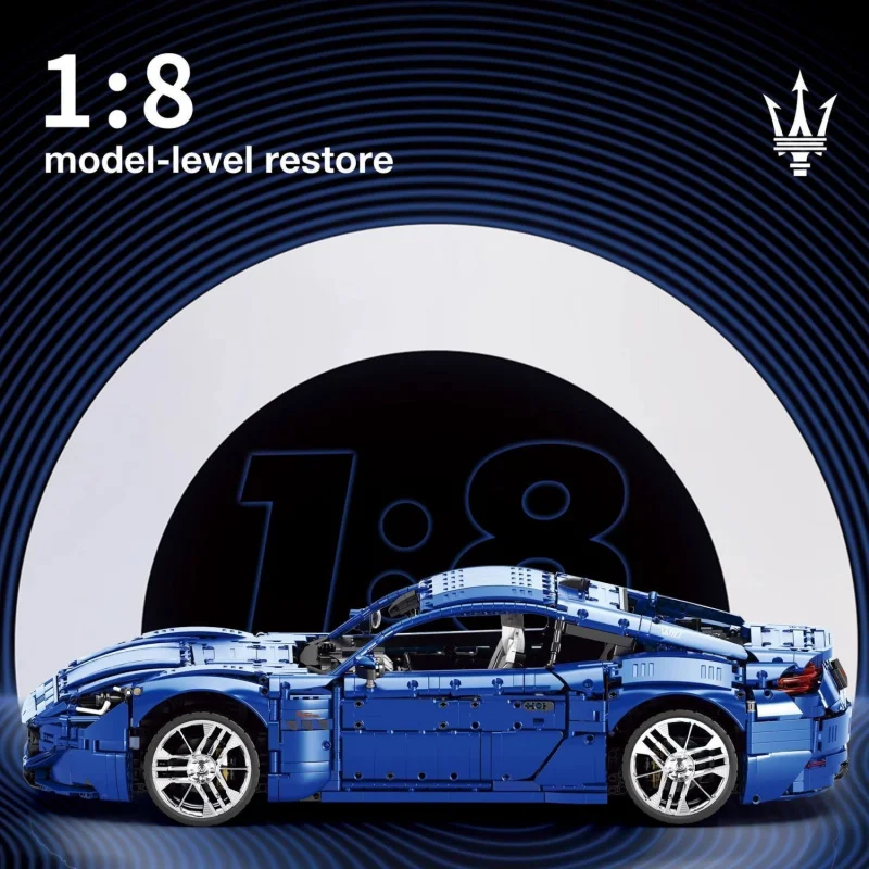 Maserati GranTurismo 110th Anniversary Edition Bausteine 1:8 Sportwagen Modell Ziegel Kinder DIY Spielzeug Desktop Ornamente