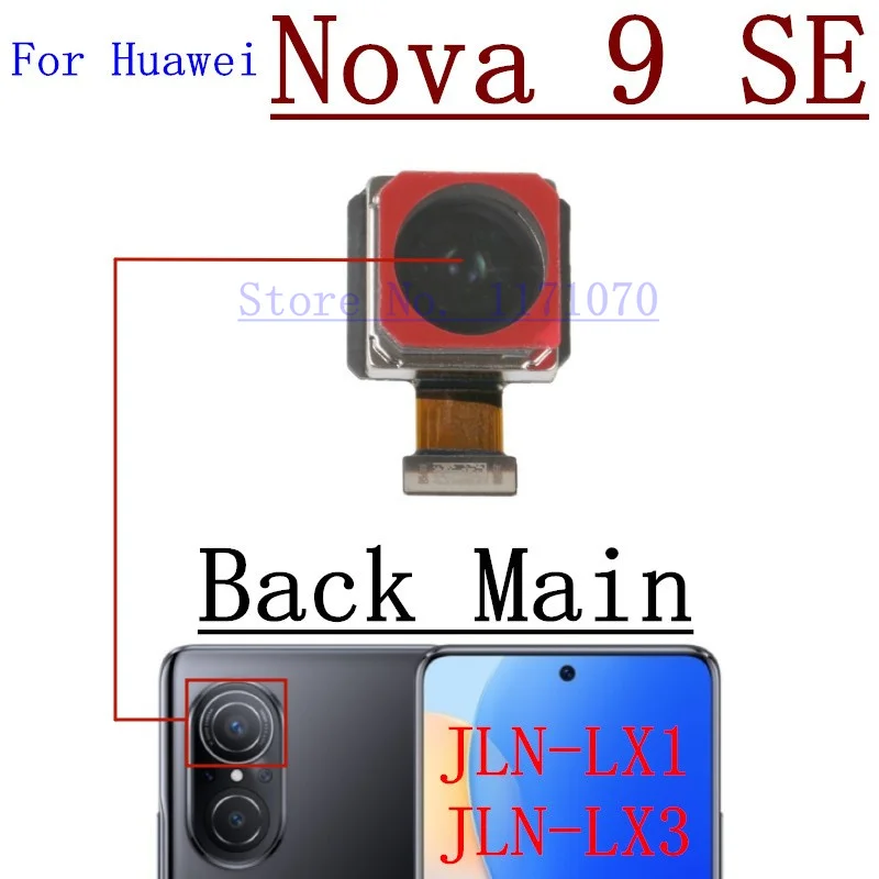 Rear Camera For Huawei Nova 9 SE 9SE Original Back Ultrawide+Depth+Macro Front Selfie Samll Camera Flex Cable Parts