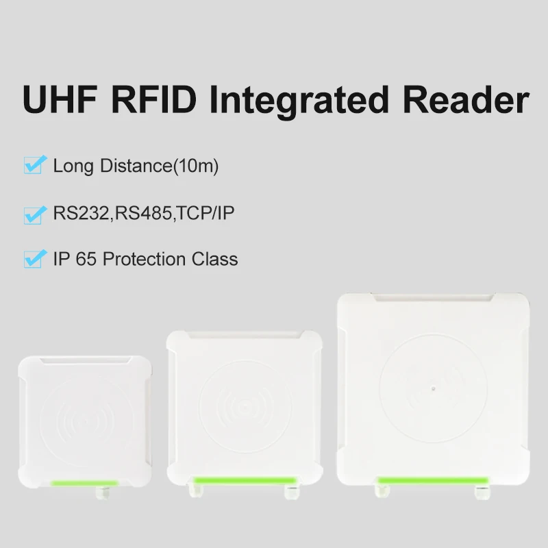 ISO18000-6C Long Range LED UHF RFID Integrated Reader 7dbi,8dbi,9dbi Antenna Reader IP65 SDK and Demo for Warehouse Management