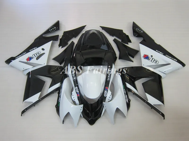 4 regali nuovo Kit carene moto intere ABS adatto per Kawasaki ZX-10R 2004 2005 04 05 Set carrozzeria personalizzato nero bianco