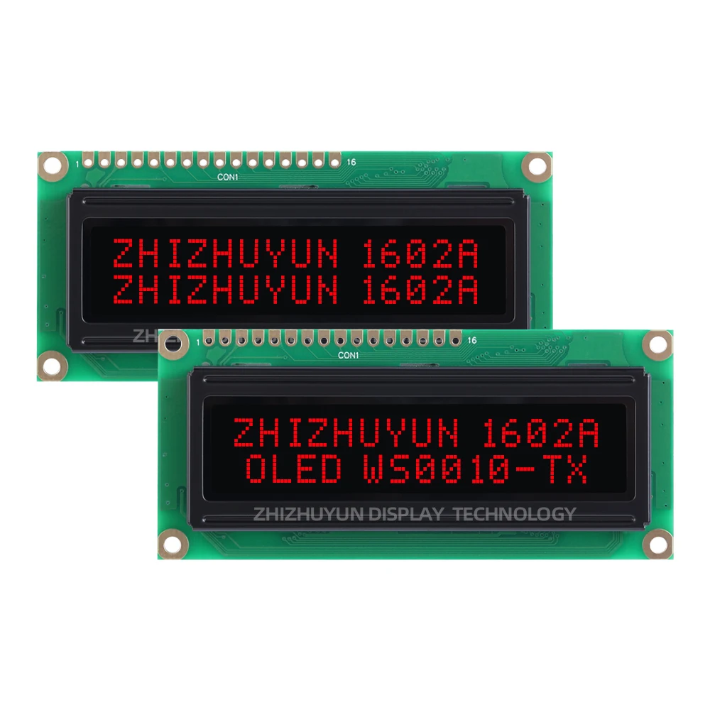 Imagem -03 - Módulo Lcd Tela de Exibição Carta Verde Temperatura de Trabalho Tela de Exibição Oled Lcm Filme Preto 16*2 Caracteres40 Mais 80 Eh1602a