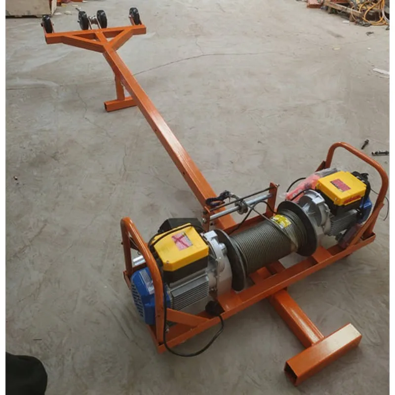 Tr* Portable Mini Dual Motor Electric Hoist 500kg Lifting Capacity For Window Door Glass Installation Home Renovation Mini Crane