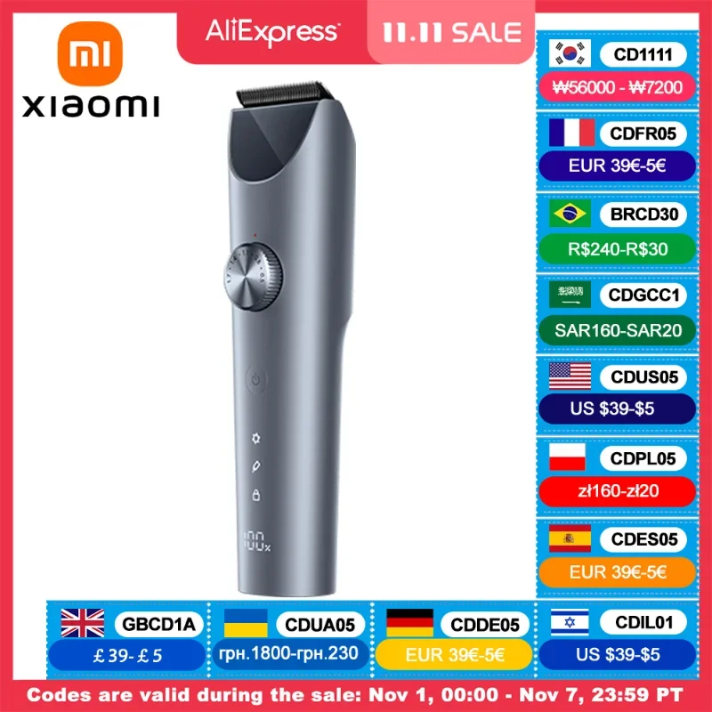

XIAOMI MIJIA Hair Clipper 2 Cutting Machine Trimmer Professional Clippers Titanium Alloy Blade Rechargeable Barber Shaver Cutter