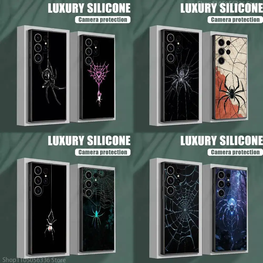 

Black Widow Spider Phone Case For Samsung S25,S24,S23,S22,S21,S20,S10,Ultra,Plus,Lite,FE,Soft Silicone Black Cover