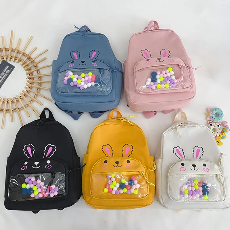 

Children Schoolbag Cute Cartoon Bunny Backpack Kids Backpacks Fashion Large Capacity Boy Girl Travel Bag Kindergarten School Bag