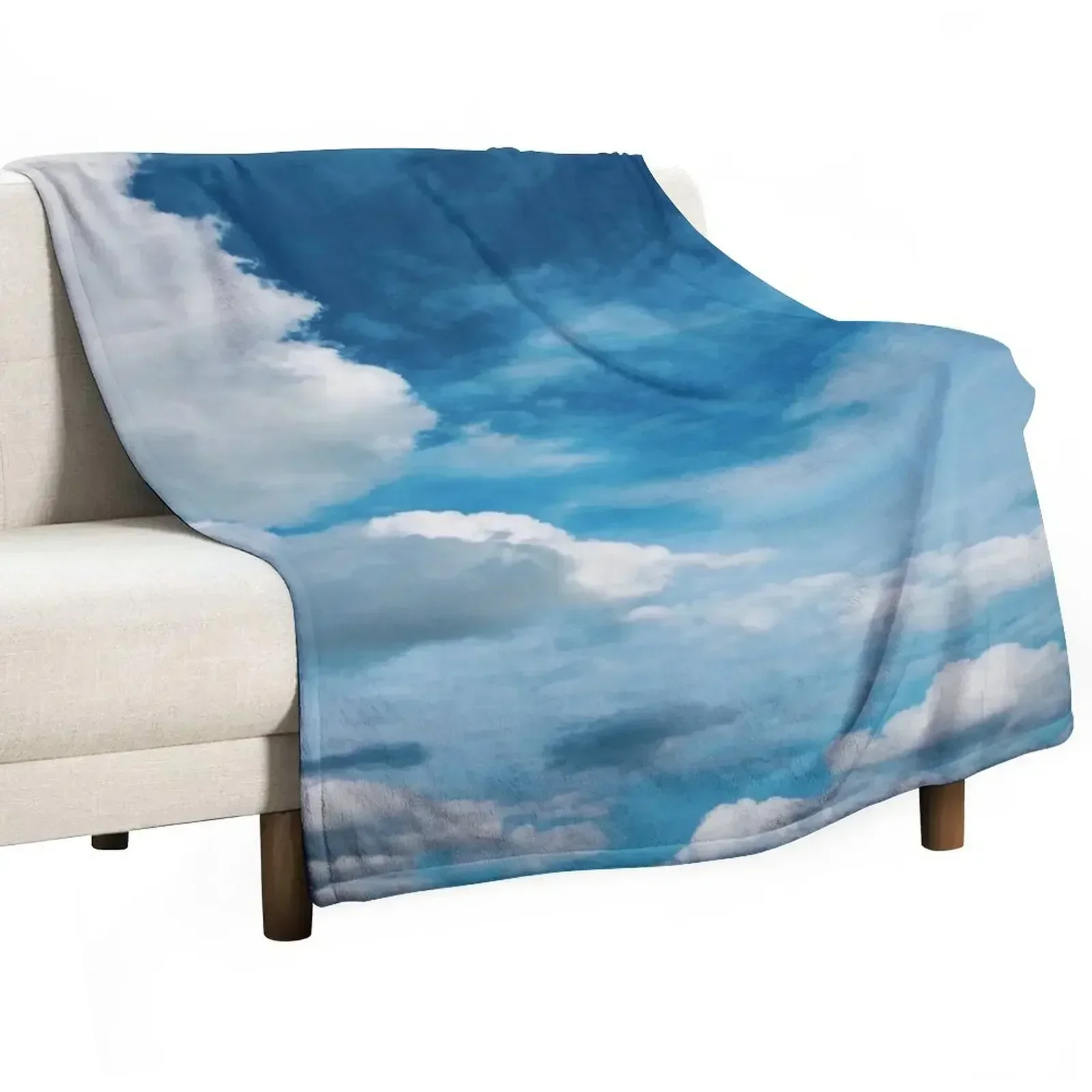 Blue sky photography series Throw Blanket blankets and throws Kid'S Large Decorative Beds Shaggy for winter Blankets