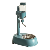 ABRW-Automatic Pet Dispenser Drinking Water Bottle Anti-Tip Dog Bowl Feeder Hanging Kettle Cat Food Container Pets Supplies B