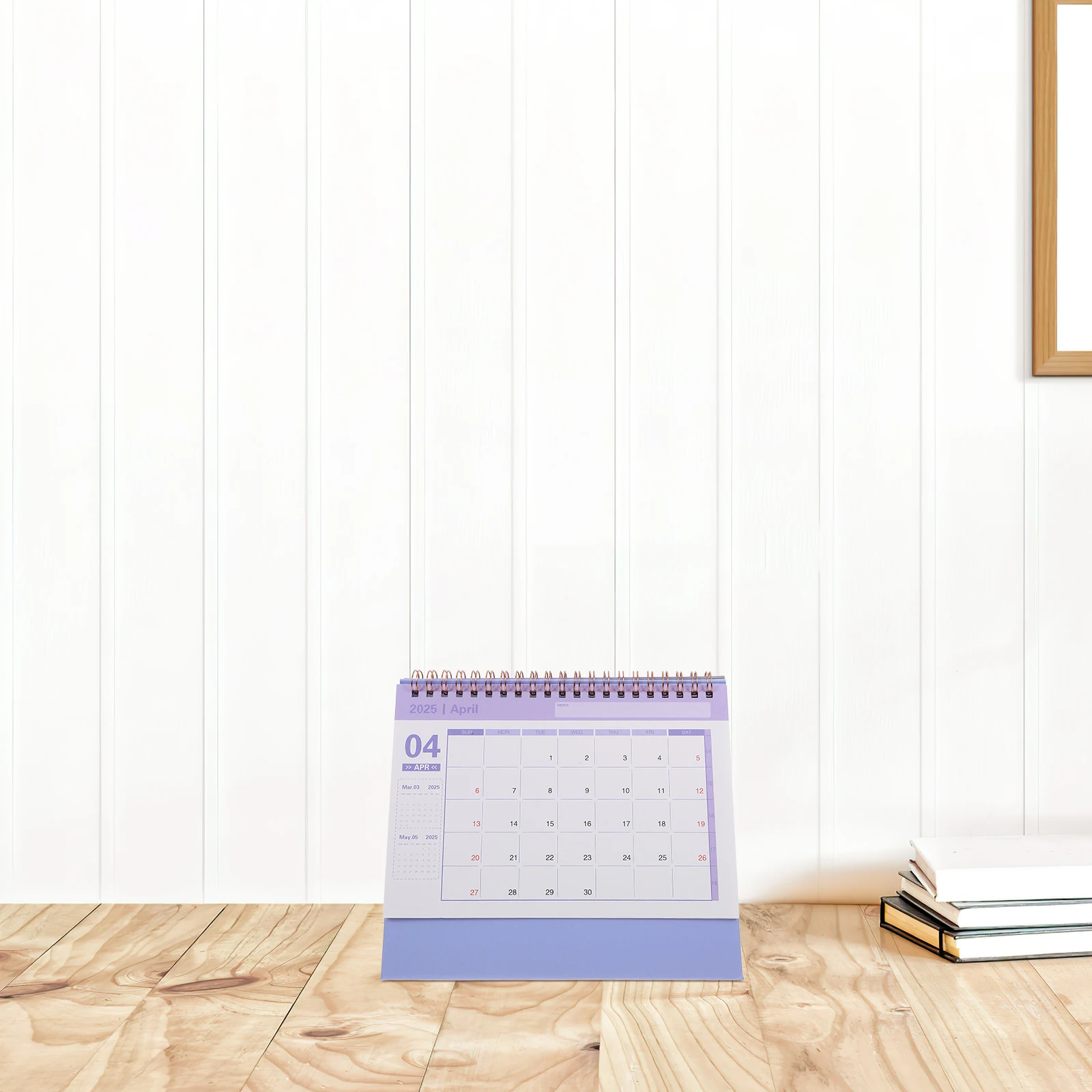 

English Version Desk Calendar Aesthetic Small Hole Decorative Month Paper Standing Office Lightweight Portable Spiral Long Use