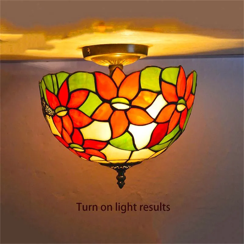 TEMOU Tiffany Ceiling Light Modern Creative Lamp Fixtures LED Home For Living Dining Room Decoration