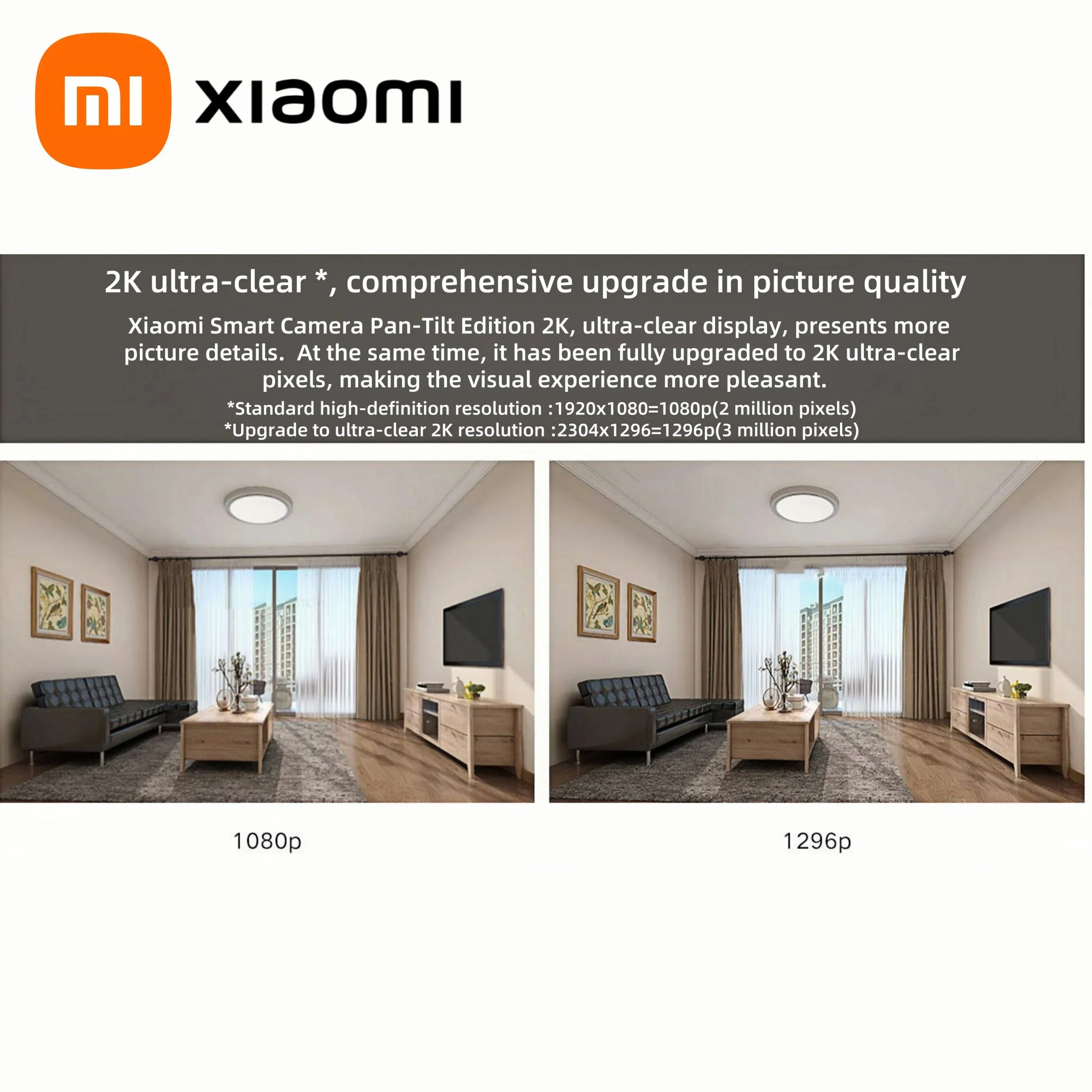 كاميرا Xiaomi الذكية 2K 1296P HD 360 زاوية مراقبة أمن الطفل الداخلي WIFI كاميرا ويب ليلية كاميرا فيديو IP Mi Smart Home -CN