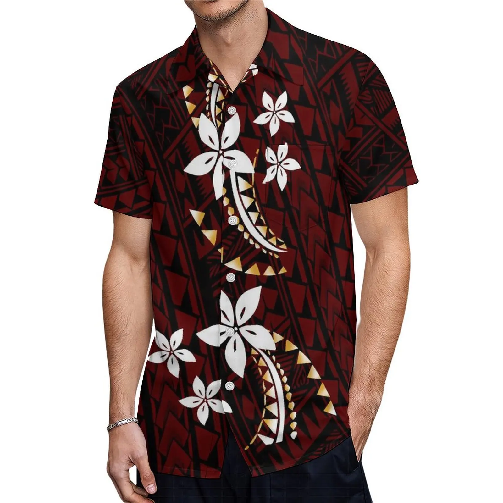 n Men'S Shirt Stylish And Casual Button-Up Shirt Comfortable Home Wear With Pockets Shirt
