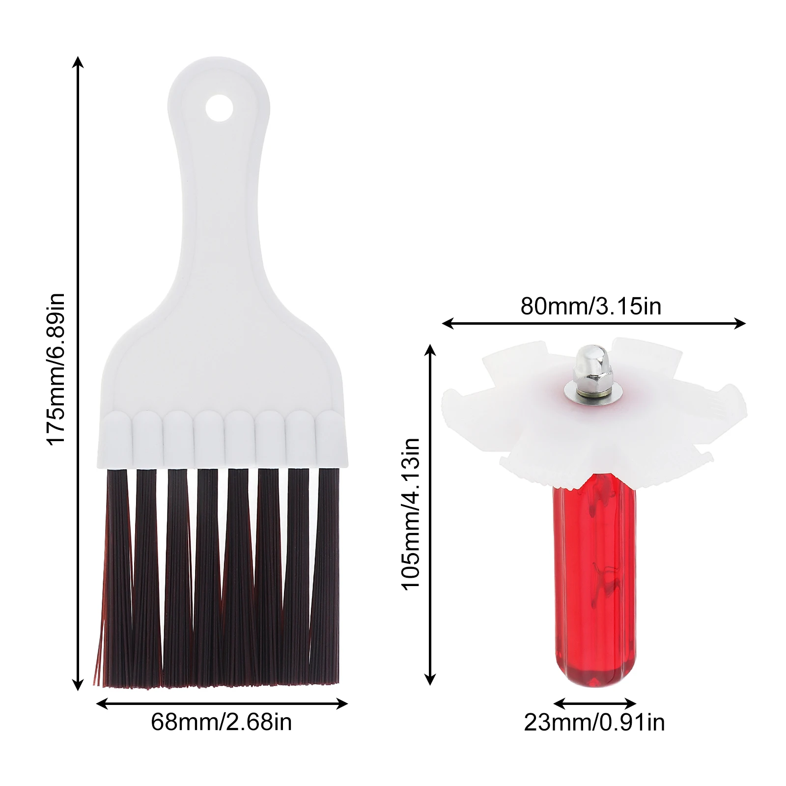 Spazzole per la pulizia delle pinne da 2 pezzi Spazzola per la pulizia del raddrizzatore delle pinne del condensatore riutilizzabile comoda con detergente