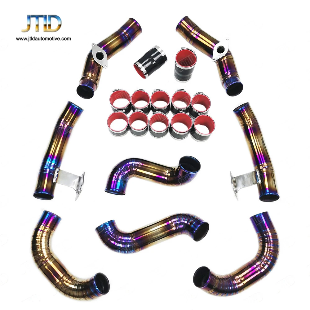 Complete Intercooler Pipe Kit for Nissan GTR R35 12x Silicone Hoses 24x Stainless Steel Clamps High Performance Cooling System
