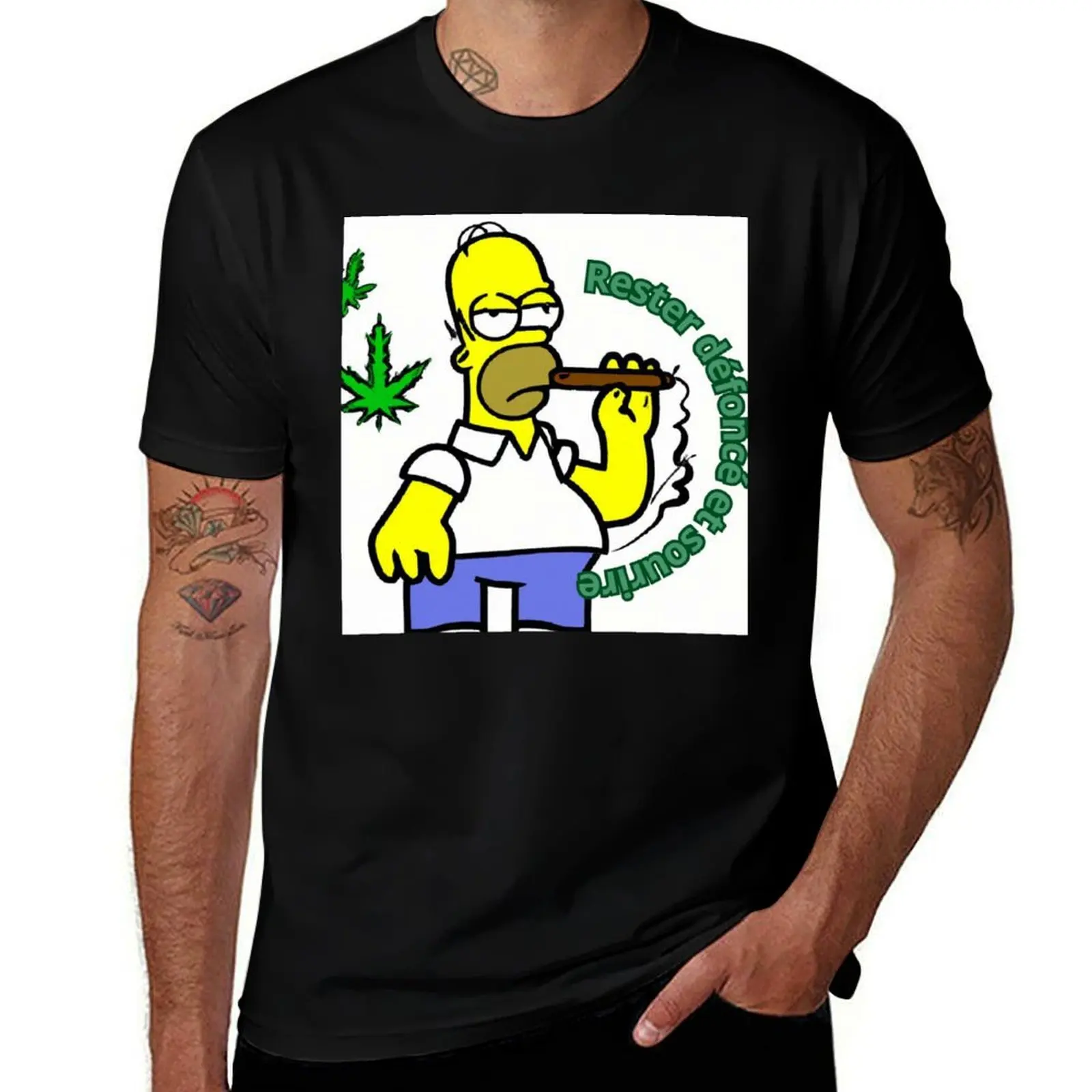 

Homer smoking T-Shirt valentines clothes T-shirts man animal prinfor boys T-shirts oversize Men's clothing