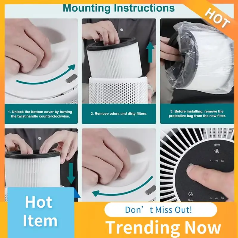 Reemplazo de filtro de aire BBNV-AP-S0610L para purificador de aire Mooka AP-S0610L filtro 3 en 1 filtro de carbón activado de alta eficiencia