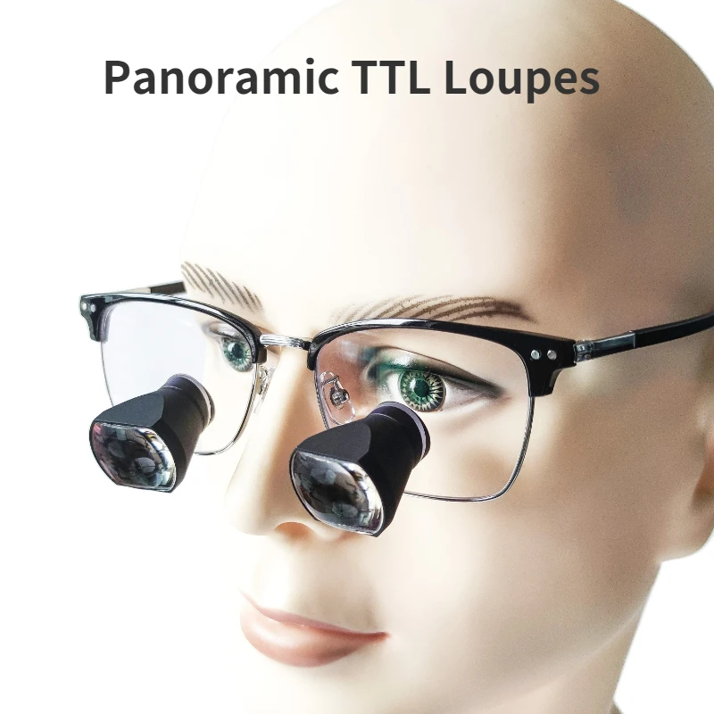 New Arrival Panoramic TTL2.5X/3/0X/3.5X Loupes Through The Lens Dental Medical Surgical Loupes  Large Field of View PD 52-72mm