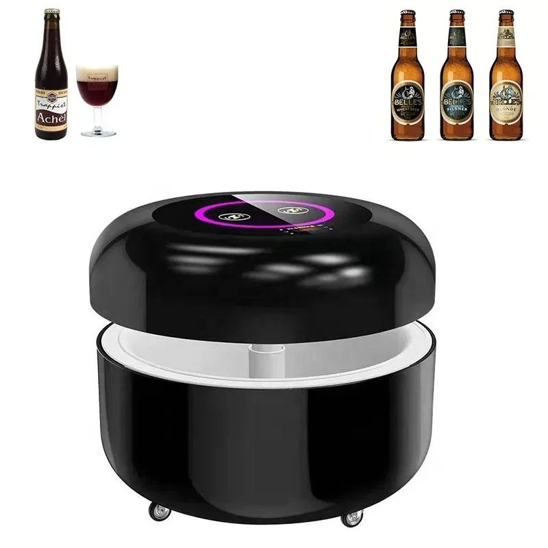 Hot SalesSmart Refrigerator Products Round Coffee Table Fridge Blutooth Smart Cooler Table 2021 Creative Coosno Home Cofee Tea T