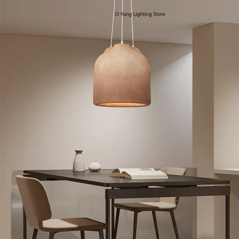 Designer Wabi Sabi Chandelier Coffee Model House Personality LED Creative Table Bar Kitchen Pendant Lamp  E27 G80 Light Bulb
